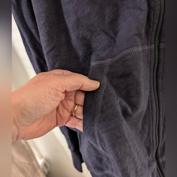 Eddie Bauer Women's Legend Wash Slub Full Zip Hoodie - NWT Atlantic Navy Blue L - Picture 6 of 13